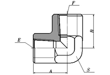 90º ELBOW BSPT FEMALE 90 -P7T9-PK